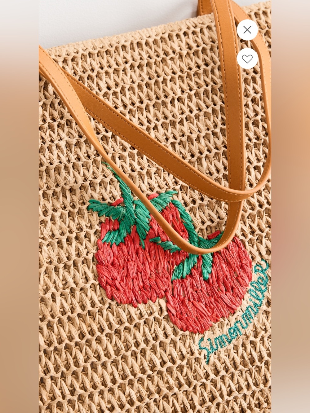 SIMONMILLER Raffia Embroidered Logo Studio Tote - Picture 4 of 8